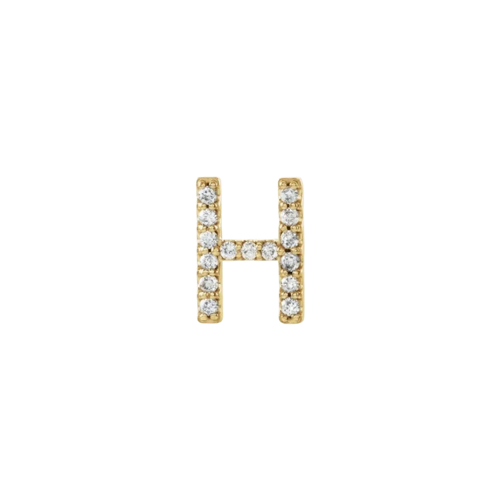 Diamond Initial Earring