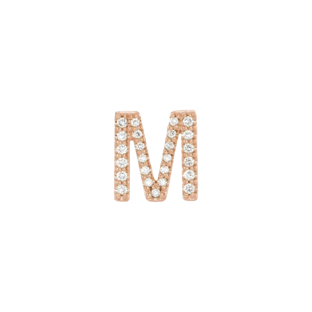 Diamond Initial Earring