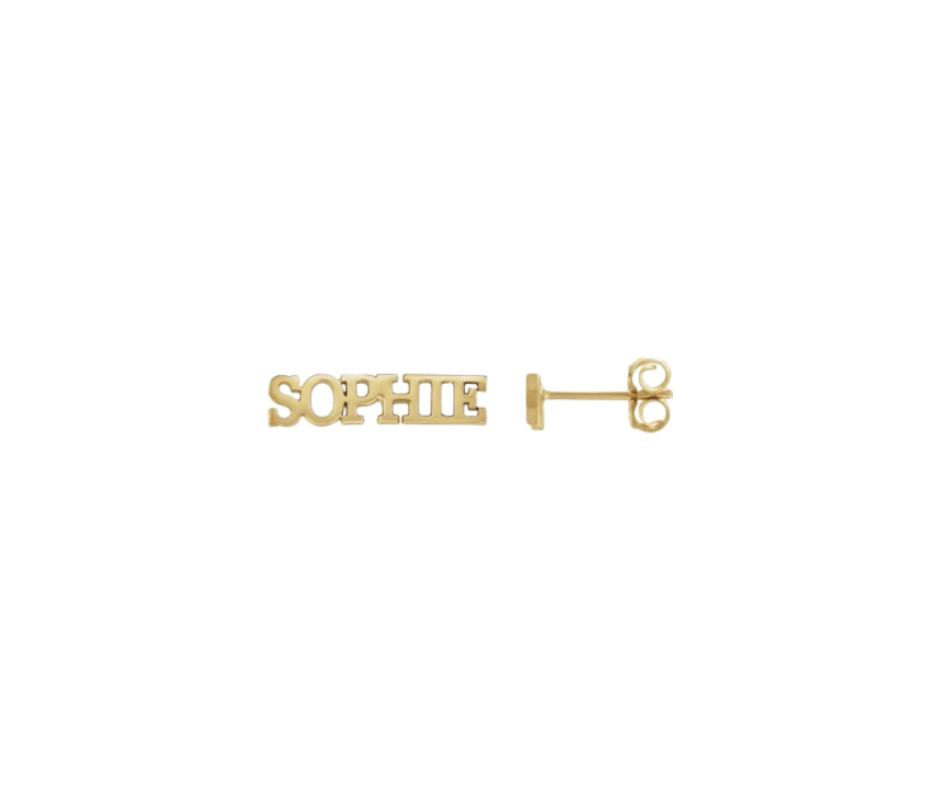 Nameplate Earrings