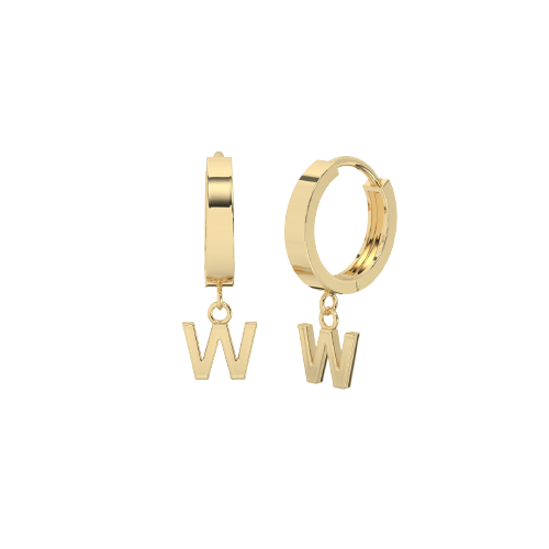 Drop Initial Gold Huggie