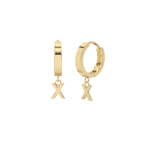 Drop Initial Gold Huggie