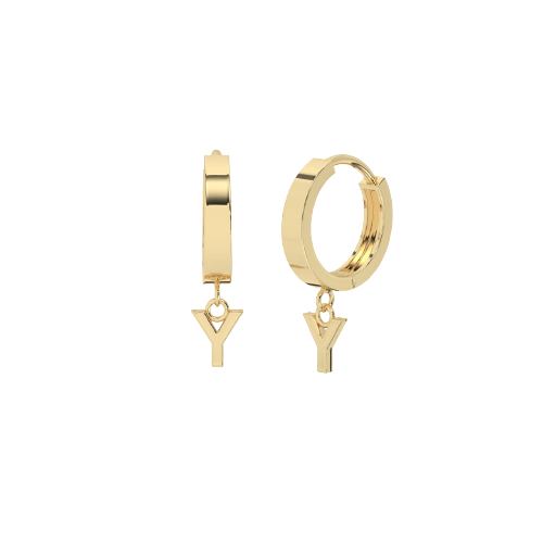 Drop Initial Gold Huggie